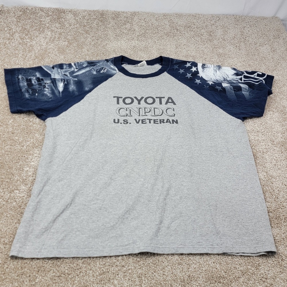 Toyota CNPDC US Veteran Size XXL T-Shirt Raglan Patriotic Graphic Tee